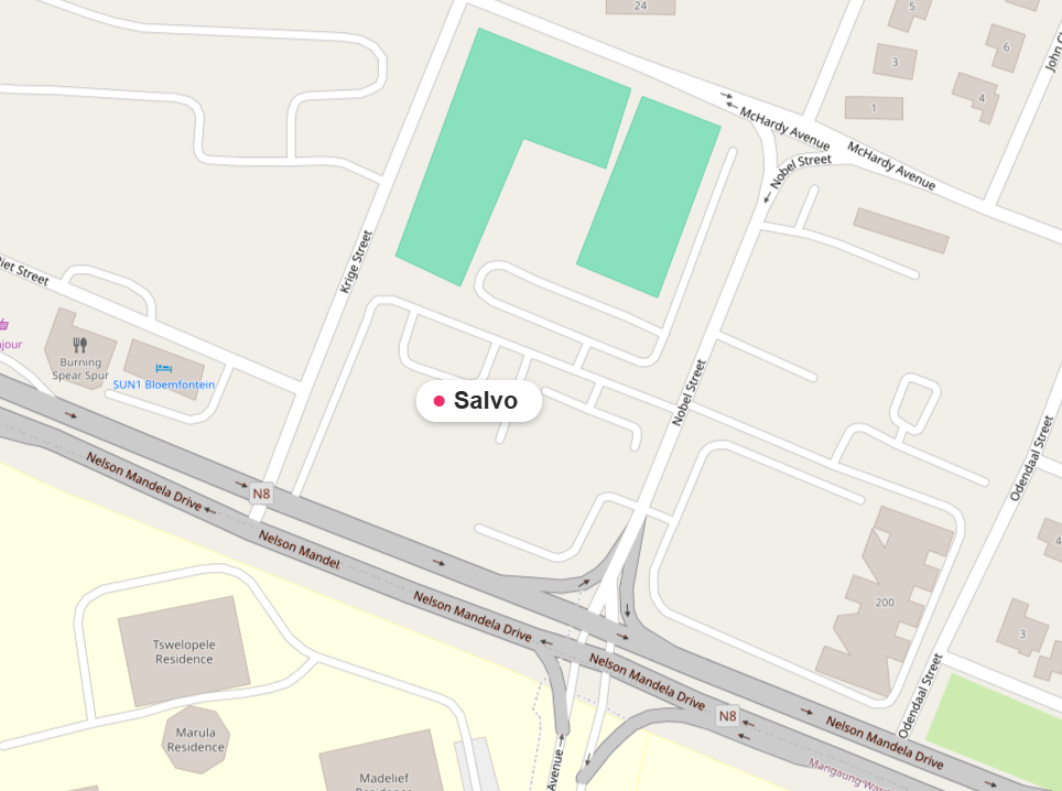 Salvo address marked on a map